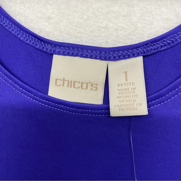 NWT Chico's Microfiber Contemporary Tank Shell Cami Han Purple 1P /Small - Picture 2 of 6